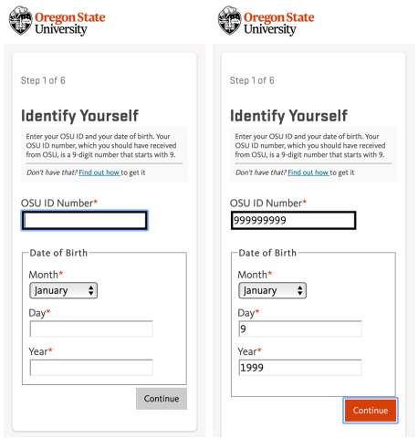 Screenshot showing user identification